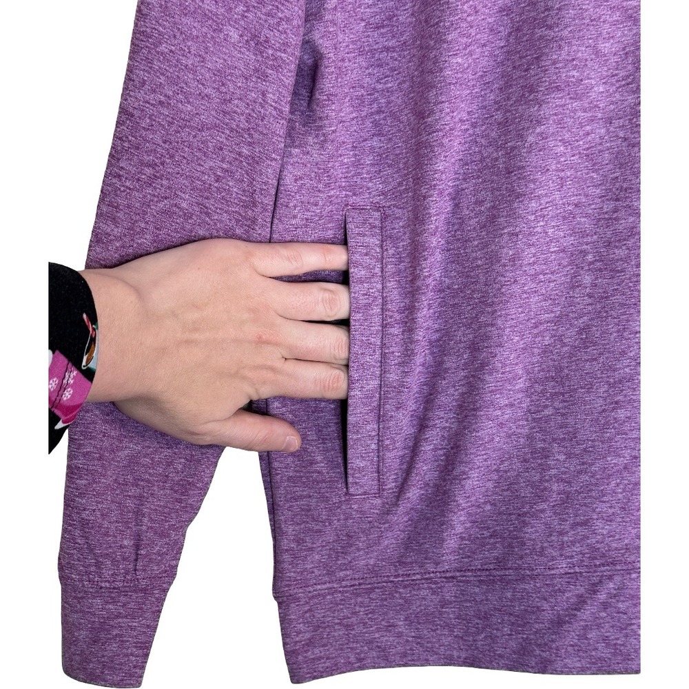Gymwrap CloudKNIT Power Jacket Purple Heather Full Zip Plus Size 1X NWT - Picture 13 of 14